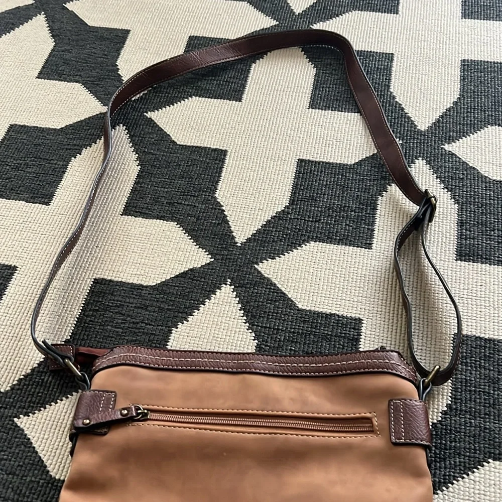 BOC Born Concepts Brown Tan Patchwork Purse Shoulder Bag